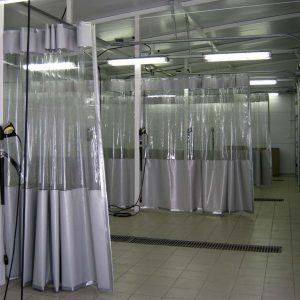 Штора для автомойки с прозрачной вставкой, размер 3х10м